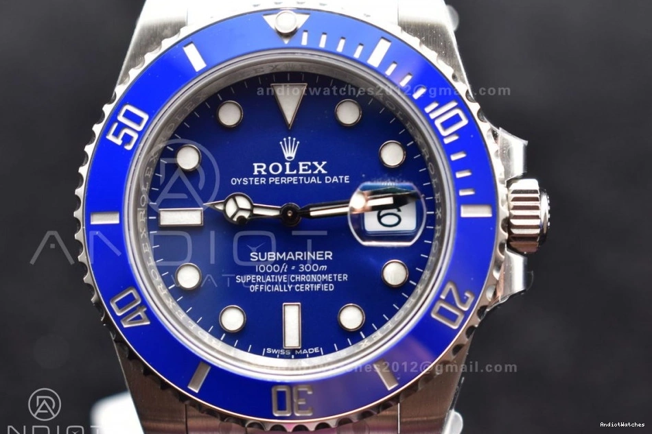 1:1 VS Ceramic 904L 1134 VSF Best Submariner LB Edition 116619 WaterResistant Steel Blue 0911
